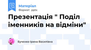 Презентація " Поділ іменників на відміни"