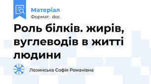 Роль білків. жирів, вуглеводів в житті людини