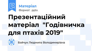 Презентаційний матеріал  "Годівничка для птахів 2019"