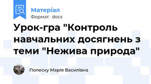 Урок-гра "Контроль навчальних досягнень з теми "Нежива природа"