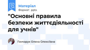 "Основні правила безпеки життєдіяльності для учнів"