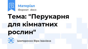 Тема: "Перукарня для кімнатних рослин"