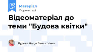 Відеоматеріал до теми "Будова квітки"