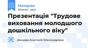 Презентація "Трудове виховання молодшого дошкільного віку"