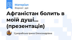 Афганістан болить в моїй душі… (презентація)