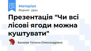Презентація "Чи всі лісові ягоди можна куштувати"