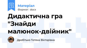 Дидактична гра "Знайди малюнок-двійник"
