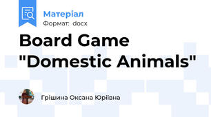 Board Game  "Domestic Animals"