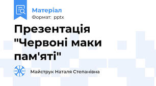 Презентація "Червоні маки пам'яті"