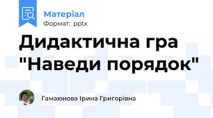 Дидактична гра "Наведи порядок"
