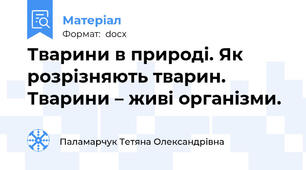 Тварини в природі. Як розрізняють тварин. Тварини – живі організми.