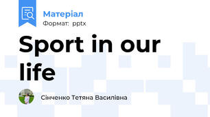 Sport in our life
