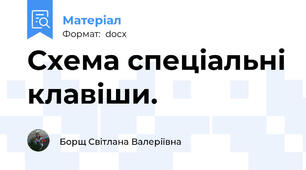 Схема спецiальнi клавiши.