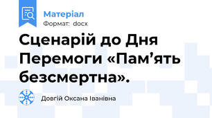 Сценарій до Дня Перемоги «Пам’ять безсмертна».