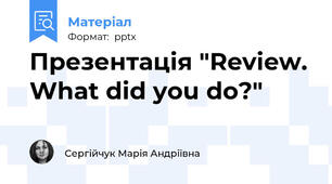Презентація "Review. What did you do?"