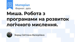 Миша. Робота з програмами на розвиток логiчного мислення.