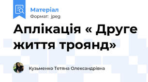Аплікація « Друге життя троянд»