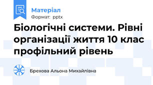 Біологічні системи. Рівні організації життя 10 клас профільний рівень