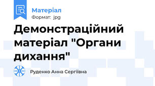 Демонстраційний матеріал "Органи дихання"