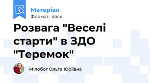 Розвага "Веселі старти" в ЗДО "Теремок"