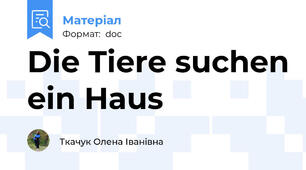 Die Tiere suchen ein Haus