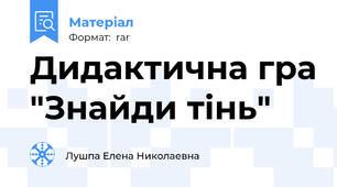 Дидактична гра "Знайди тінь"