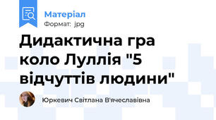 Дидактична гра  коло Луллія "5 відчуттів людини"