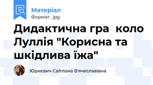 Дидактична гра  коло Луллія "Корисна та шкідлива їжа"