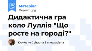 Дидактична гра  коло Луллія "Що росте на городі?"