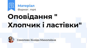 Оповідання " Хлопчик і ластівки"
