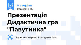 Презентація Дидактична гра "Павутинка"