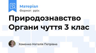 Природознавство Органи чуття 3 клас