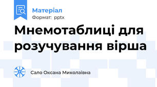 Мнемотаблиці для розучування вірша