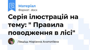 Серія ілюстрацій на тему: " Правила поводження в лісі"