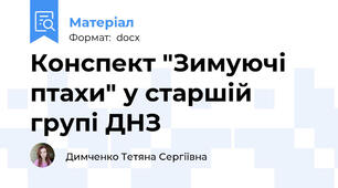 Конспект "Зимуючі птахи" у старшій групі ДНЗ