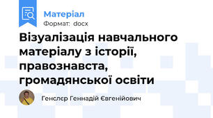 Візуалізація навчального матеріалу з історії, правознавста, громадянської освіти