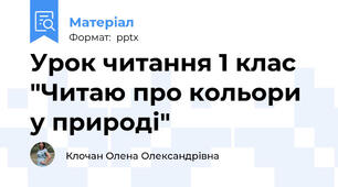 Урок читання 1 клас "Читаю про кольори у природі"