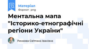 Ментальна мапа "Історико-етнографічні регіони України"