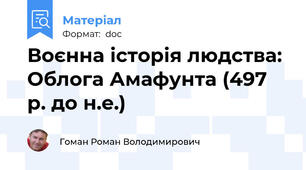 Воєнна історія людства: Облога Амафунта (497 р. до н.е.)