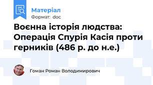 Воєнна історія людства: Операція Спурія Касія проти герників (486 р. до н.е.)