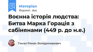 Воєнна історія людства: Битва Марка Горація з сабінянами (449 р. до н.е.)