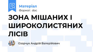 ЗОНА МІШАНИХ І ШИРОКОЛИСТЯНИХ ЛІСІВ