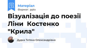 Візуалізація до поезії Ліни  Костенко "Крила"