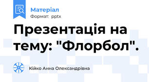 Презентація на тему: "Флорбол".