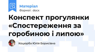 Конспект прогулянки «Спостереження за горобиною і липою»