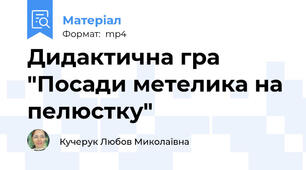 Дидактична гра "Посади метелика на пелюстку"