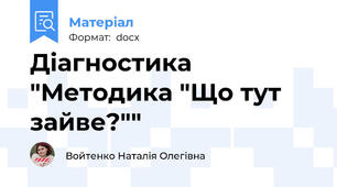 Діагностика "Методика "Що тут зайве?""