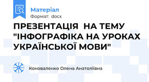ПРЕЗЕНТАЦІЯ  НА ТЕМУ "ІНФОГРАФІКА НА УРОКАХ УКРАЇНСЬКОЇ МОВИ"