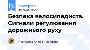 Безпека велосипедиста. Сигнали регулювання дорожнього руху