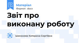 Звіт про виконану роботу